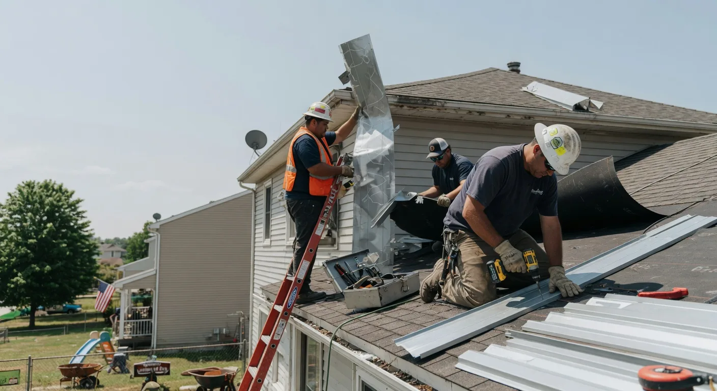 Storm Damage Metal Roof Repair in Sagaponack, NY